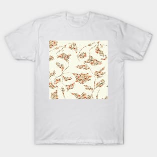 floral pattern on cream no 2 T-Shirt